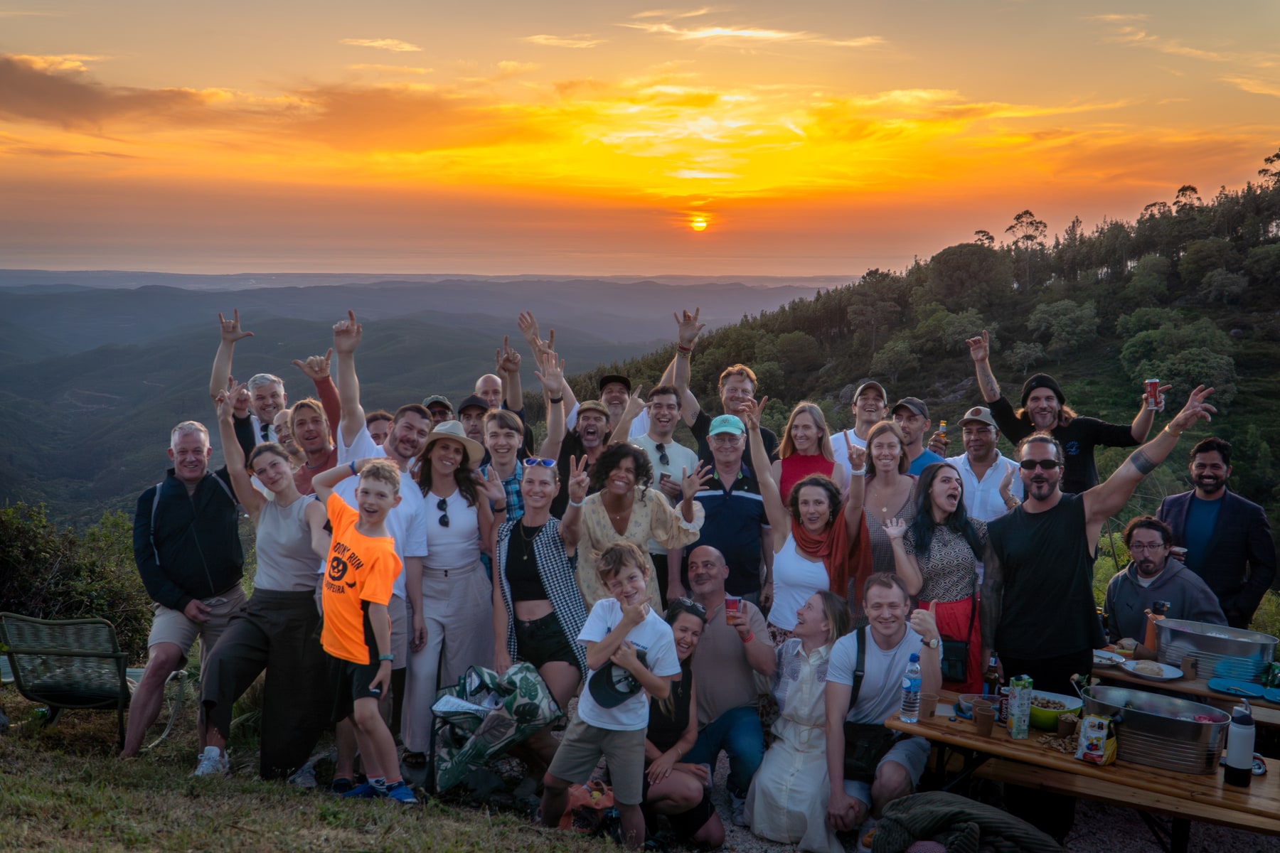The first PITCHNIC group at sunset.